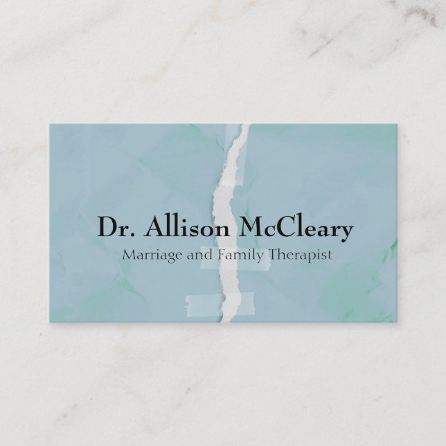 Torn paper business card (Front)