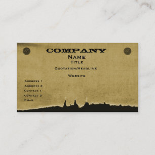 Torn Paper Business Card, Dark Beige Card