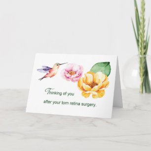 Torn Retina Surgery Thinking of You Flowers Card