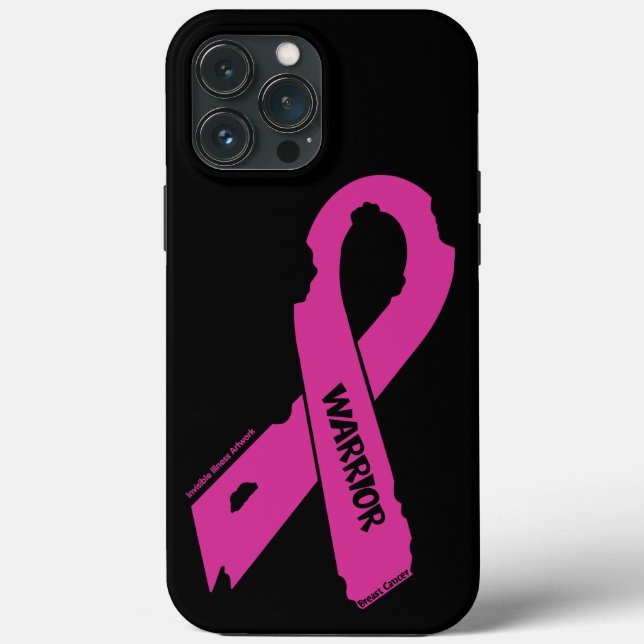 Torn Ribbon/Warrior...Breast Cancer Case-Mate iPhone Case (Back)