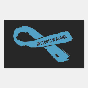 Torn Ribbon/Warrior...Dystonia Rectangular Sticker