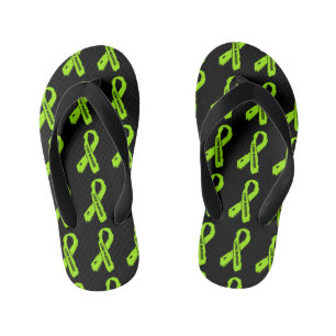 Torn Ribbon/Warrior...Lyme Kid's Flip Flops