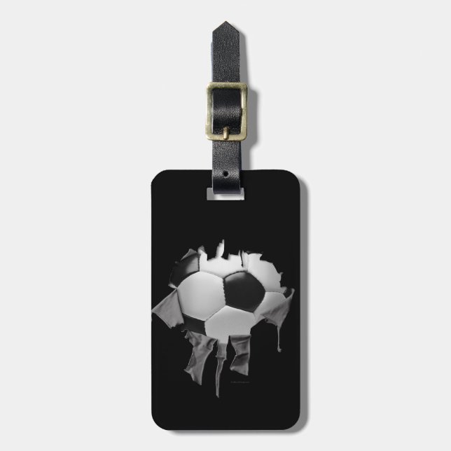Torn Soccer Luggage Tag (Front Vertical)