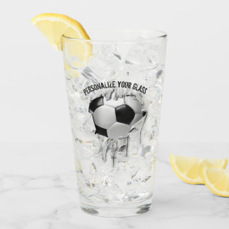 Torn Soccer (Personalised) Glass
