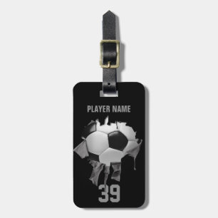 Torn Soccer (personalised) Luggage Tag