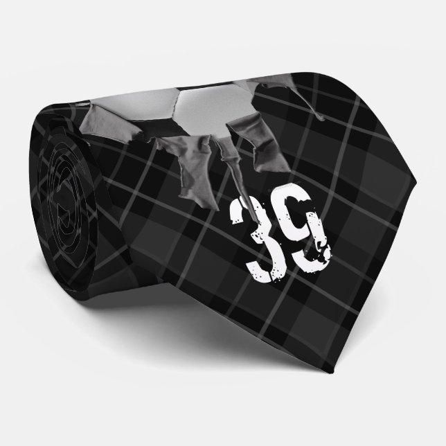 Torn Soccer (personalised) Neck Tie (Rolled)