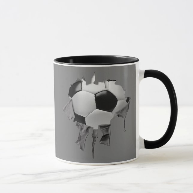 Torn Soccer Ringer Mug (Right)