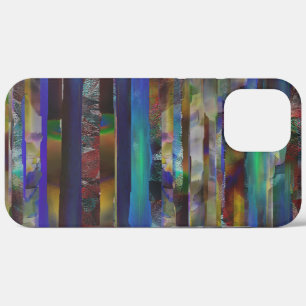 Torn stripes of digital coloured textures iPhone 12 pro max case