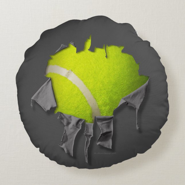 Torn Tennis Round Pillow (Back)