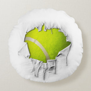 Torn Tennis Round Pillow