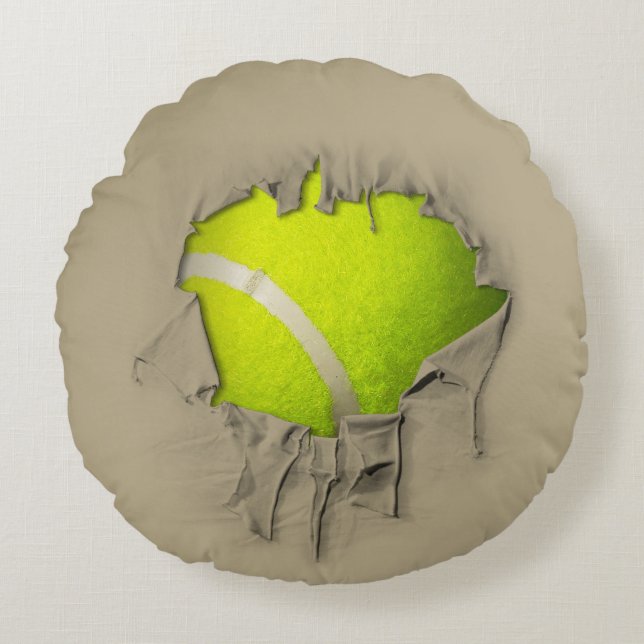 Torn Tennis Round Pillow (Front)