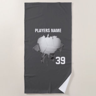 Torn Volleyball Beach Towel