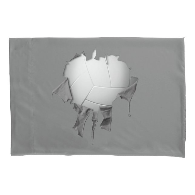 Torn Volleyball Dark Pillowcase (Front)