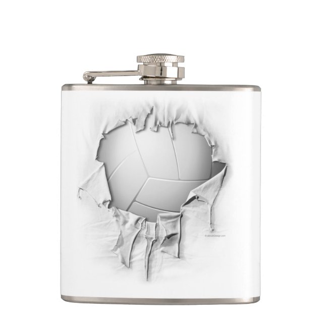 Torn Volleyball Flask (Front)