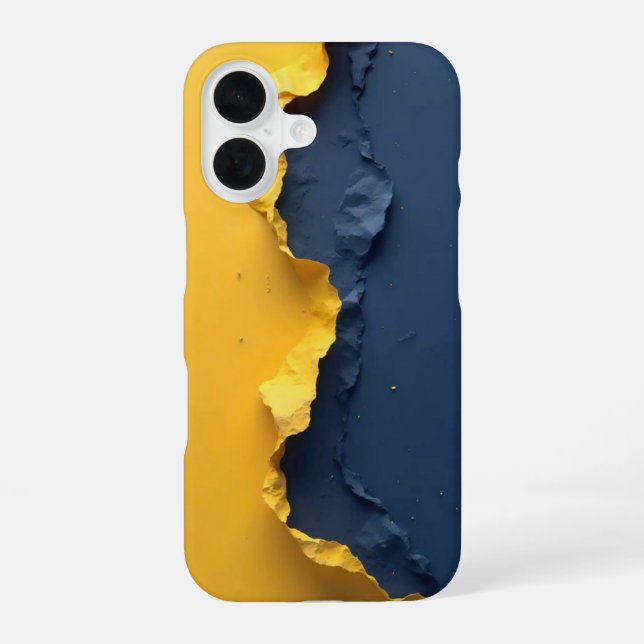 Torn Yellow and Blue _ iphone case  (Back)