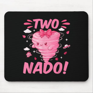 Tornado 2 Year Old Girl Birthday Two Nado 2nd Bday Mouse Mat