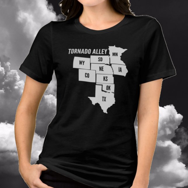 Tornado Alley State Map Storm Chaser Tri-Blend Shirt (Creator Uploaded)