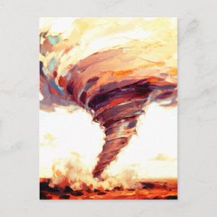 Tornado Art Storm Postcard