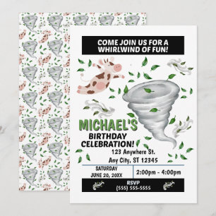Tornado Birthday Party Invitation