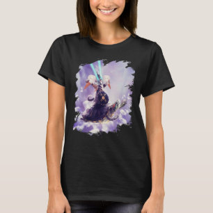 Tornado Cat Riding Turtle Eating Ice Cream T-Shirt