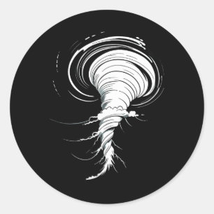 Tornado Costume Twister Storm Halloween Kids Boys  Classic Round Sticker