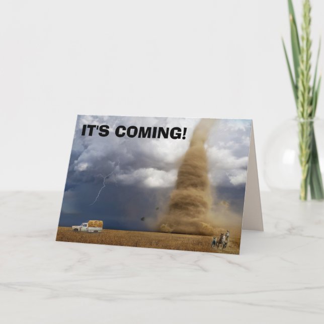 TORNADO FUNNY BIRTHDAY CARDS (Front)