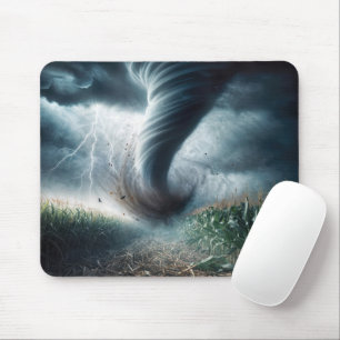 Tornado In a Midwest American Cornfield Mouse Mat