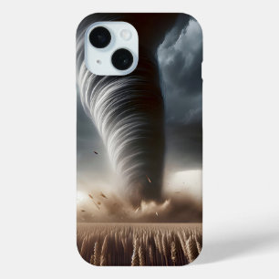 Tornado In a Midwest Wheat Field iPhone 15 Case