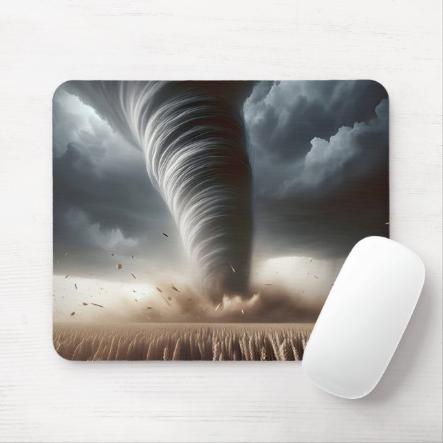 Tornado In a Midwest Wheat Field Mouse Mat (With Mouse)