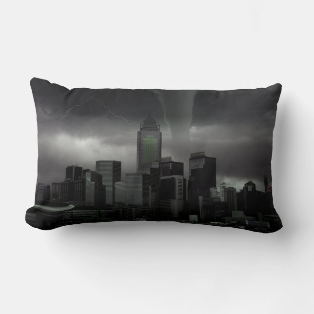 Tornado lumbar throw pillow. lumbar cushion (Front)