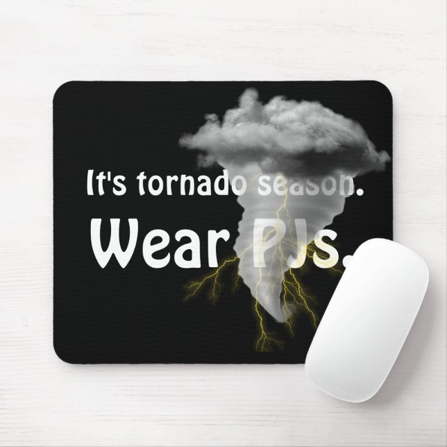 Tornado Storm Cloud with Funny Quote  Mouse Mat (With Mouse)