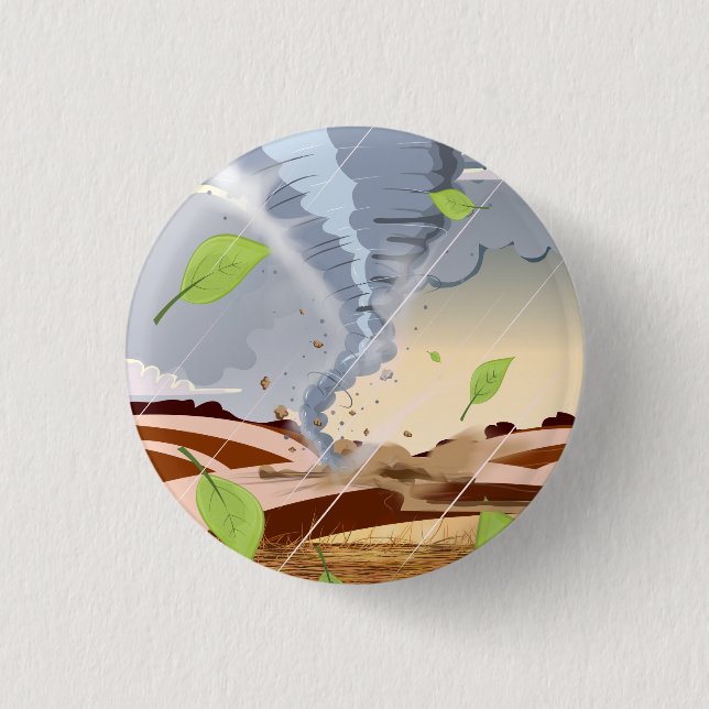 Tornado Twister 3 Cm Round Badge (Front)