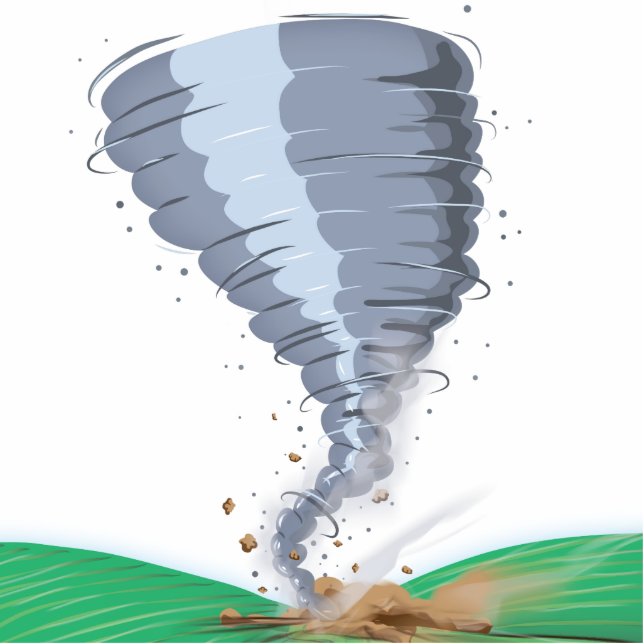 Tornado Twister Photo Sculpture Magnet (Front)