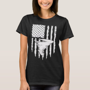 Tornado US Flag Hurricane Storm Tornado Chaser Men T-Shirt