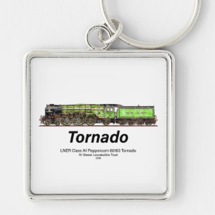 Tornado Vintage Steam Train English Locomotive Key Ring