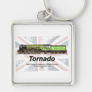 Tornado Vintage Steam Train English Locomotive Key Ring