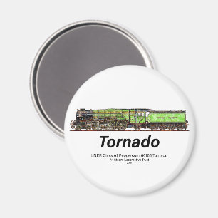 Tornado Vintage Steam Train English Locomotive  Magnet