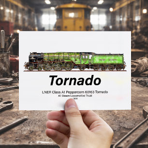 Tornado Vintage Steam Train English Locomotive  Postcard