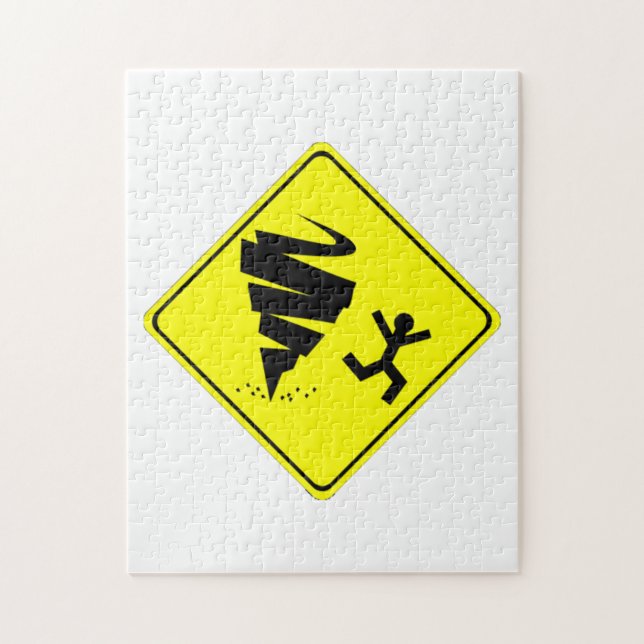 Tornado Warning Sign Jigsaw Puzzle (Vertical)