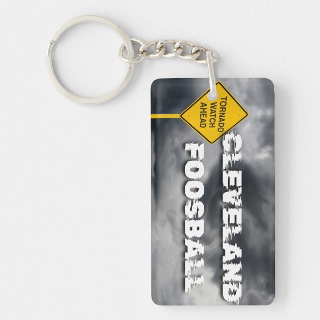 Tornado Watch Cleveland Foosball Keychain (Front)