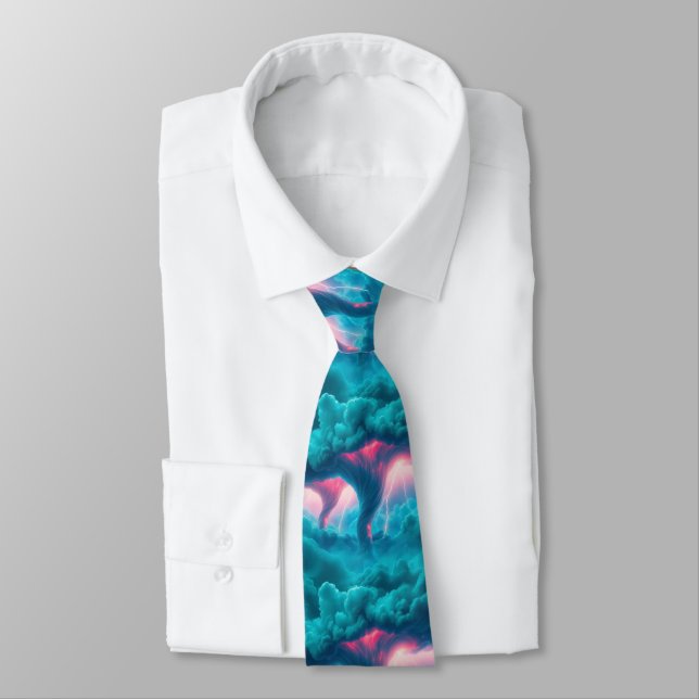 Tornadoes Storm Clouds Lightning Storm Chaser Tie (Tied)