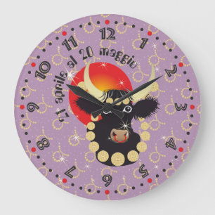 Toro 21 April Al 20 maggio Orologio Large Clock