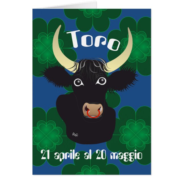 Toro 21 aprile al 20 maggio Biglietti d'auguri (Front)