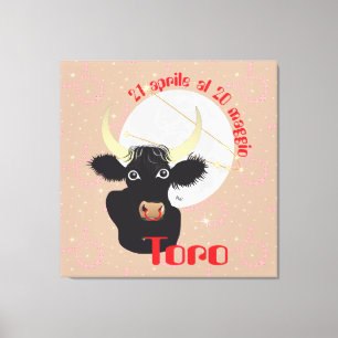 Toro 21 aprile al 20 maggio Stampa su tela Canvas Print