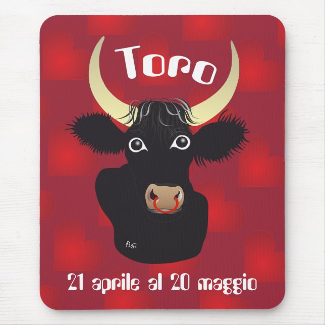 Toro 21 aprile al 20 maggio Tappetini per mouse Mat (Front)