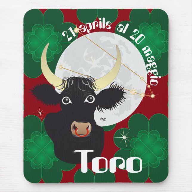 Toro 21 aprile al 20 maggio Tappetini per mouse Mat (Front)