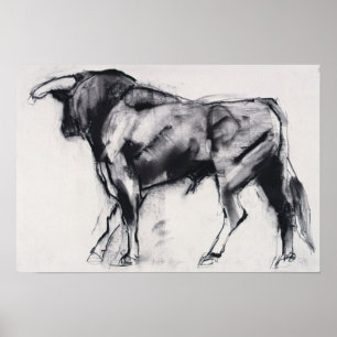 Toro Azul study Poster