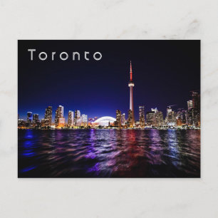 Toronto at Night, Canada Postcard