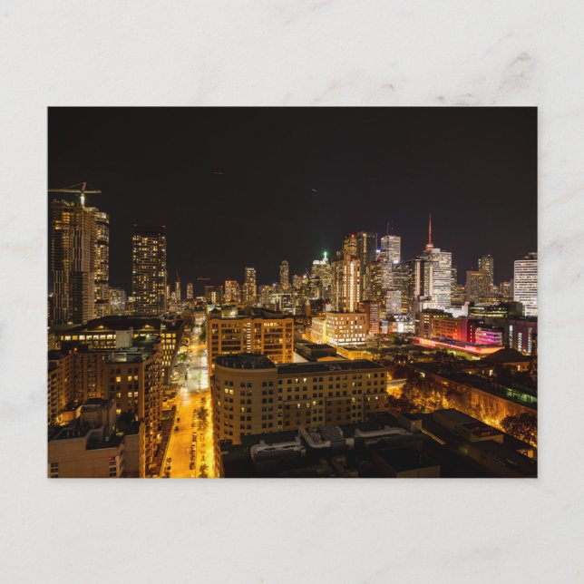 Toronto at night postcard (Front)