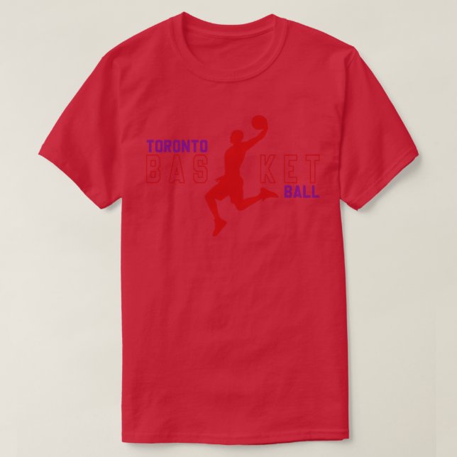 Toronto Basketball Slam Dunks T-Shirt (Design Front)
